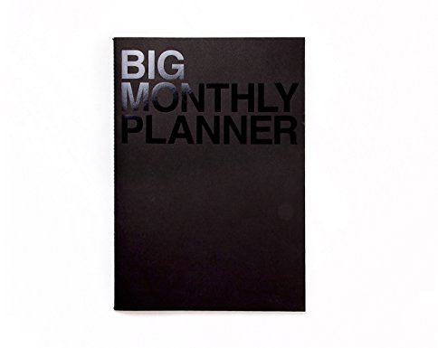 JSTORY Big Monthly Planner Stitch Bound Lays Flat Huge Undated Year Round Flexible Cover Goal/Time Organizer Thick Paper Eco Friendly Customizable A3 16 Months 18 Sheets Ver B