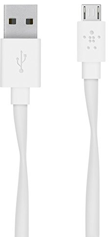 Belkin 1.8 m Flat USB to Micro-USB Charge and Sync Cable - White