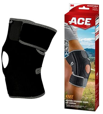 ACE Brand Adjustable Knee Brace with Side Stabilizers Provides Support & Compression to Arthritic and Painful Knee Joints