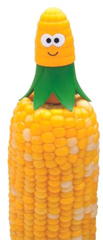 Joie Kitchen Gadgets Corn Star Cob Holders 2 Sets, Stainless Steel, Yellow