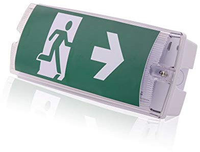 Intratec Notleuchte, IP65 – LED-Notbeleuchtung innen, Notlicht inkl. 3x Hinweisschilder, Notausgang Beleuchtung zur Wandmontage, individuell einsetzbar, 352 x 110 x 57 mm