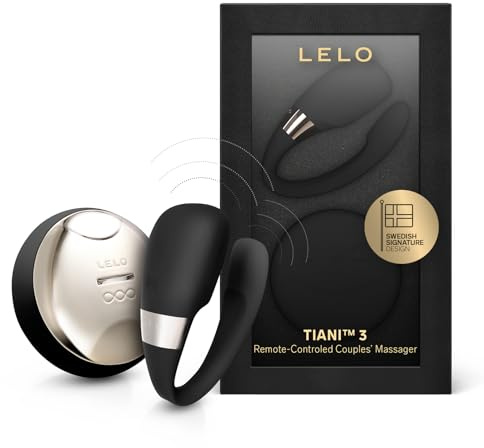 LELO TIANI 3, Couples Vibrator, Remote Controled Sex Toy for Adults, Couple Sex Toy Wireless and Hands-Free Vibrator Satisfaction Adult Sex Toys for Women and Men, Black