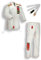 Ju-Sports BJJ Anzug Kids Weiß 150 I Leichter, schlanker Brazilian Jujutsu Anzug speziell für Kinder I BJJ Gi im bunten Design I Inkl. weißem Gurt I 100% Baumwolle