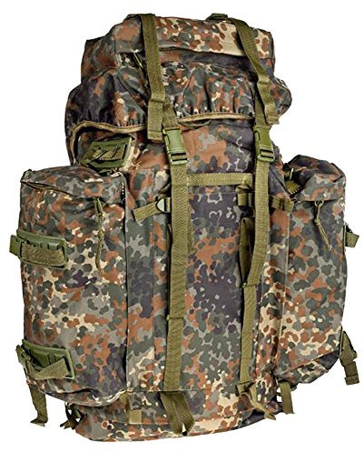 A. Blöchel Großer Bundeswehr Mountain Trekking Wander Rucksack 80+20 Liter (Flecktarn)