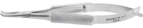 Excelta - 384 - Pliers - Micro - Bent Nose - Two Star - SS - Self Opening, 0.139 Height, 0.109 Wide, 3 Length