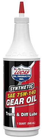 Lucas Oil 10121 75/140 Syn Gear Oil-946ml, Red, 1 Quart