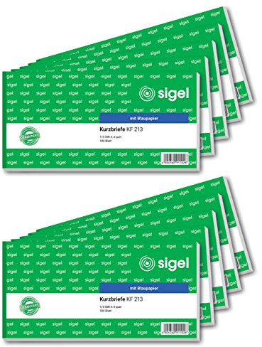 SIGEL Kurzmitteilung Kurzbrief 1/3 A4 10 Stück