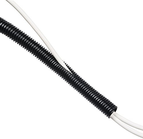 D-Line CTT1.1/25B Schwarzer Kabelschlauch, Flexibles Kabelrohr zur Kabelorganisation - 25mm Außendurchmesser - Länge 1,1m - Schwarz