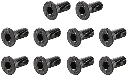 uxcell M3x8mm 10.9 Carbon Steel Countersunk Head Hex Socket Screw Pack of 50
