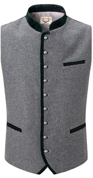 Stockerpoint Alonso Men's Costume Vest, Grey Forest, 46