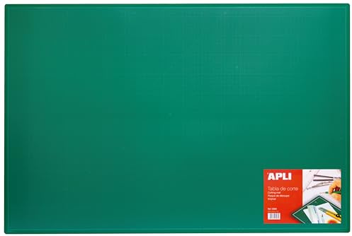 APLI 13563 - Tapis de découpe A1 PVC 900x600 mm - Auto-réparant, antidérapant, quadrillage précis - PVC 2mm