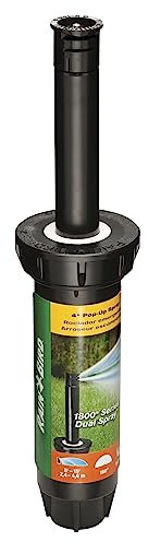 Rain Bird 1804HDS Professional Dual Spray Pop-Up Sprinkler, 180° Half Circle Pattern, 8' - 15' Spray Distance, 4 Pop-up Height