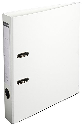 Exacompta - Réf. 915402B - 1 Classeur à levier A4 - Dos de 50 mm - Mécanique 50 mm - Dimensions extérieures : 32 x 29 x 5 cm - Format à classer A4 - Coloris : Blanc