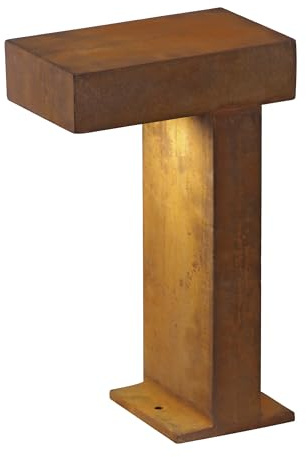 SLV LED-pollerlampa RUSTY PATHLIGHT | Premium golvlampa för individuell utomhusbelysning i rostdesign | Utomhusvägslampa, baslampa, uppfartsbelysning, trädgårdslampa | E27