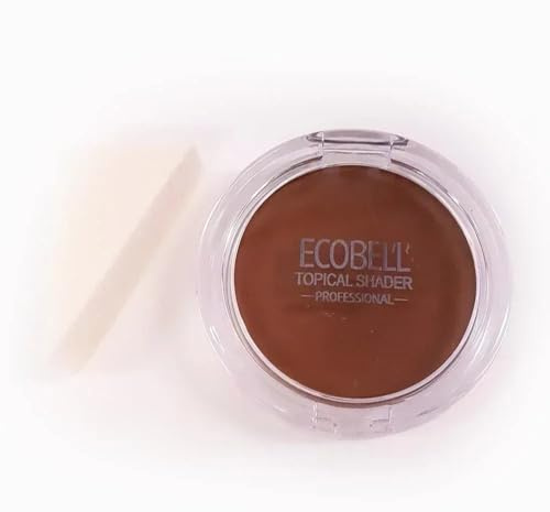 Mascara capillaire ECOBELL Topical Shader - Maquillage Waterproof calvitie, alopécie, racines & cicatrices - Fibre capillaire, poudre de cheveux Dermmatch Kmax - Homme & Femme (Chatain Moyen, 25g)