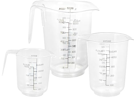 Koopmann 179220220 Messbecher-Set, 1 L/ 0,5 L/0.25 L, 3-teilig