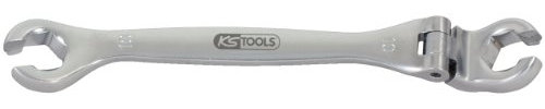 KS Tools 518.0380 CHROMEplus Offener Doppel-Ringschlüssel mit Gelenk, 10mm