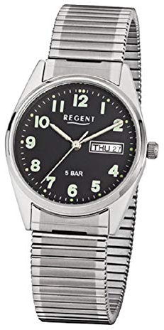 Regent F291 – Armbanduhr Herren, Armband in Edelstahl