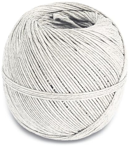 Chapuis - Ficelle Polyester Solide - Résistance à la Rupture Indicative 23kg - Titrage 5,25/3 - 50g - Longueur 79m - Fixation d'Éléments Légers - Polyvalence, Blanc