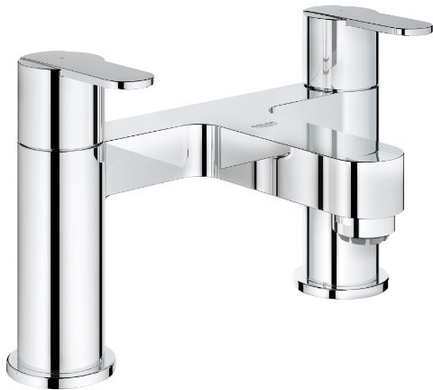 GROHE Get - Twin Handle Bath Mixer - Metal Handles - Deck Mounted - 2-Hole - Chrome - 25134000