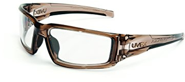Honeywell Safety Products by Hypershock Safety Glasses, Brown Frame with Clear Lens & Uvextreme Plus Anti-Fog Coating (S2960XP)