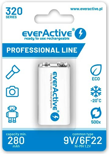 AKUMULATOREK everActive 6F22/9V 320mAh Professional Line Ni-MH