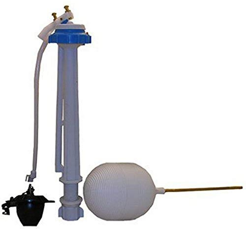 LASCO 04-4031 Toilet Ballcock with Anti-Syphon Plastic 10-Inch Fill Valve Kit with Float, Float Rod, Refill Tube, Flapper and Nut