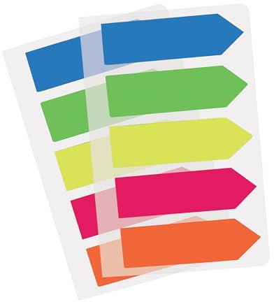 Redi-Tag 5-Color Arrow Flags in Handy Clip-On Holder, 5 Assorted Colors, Custom Message Flags, 125 Flags per Pack, 1-5/8 x 15/32 (B31118)
