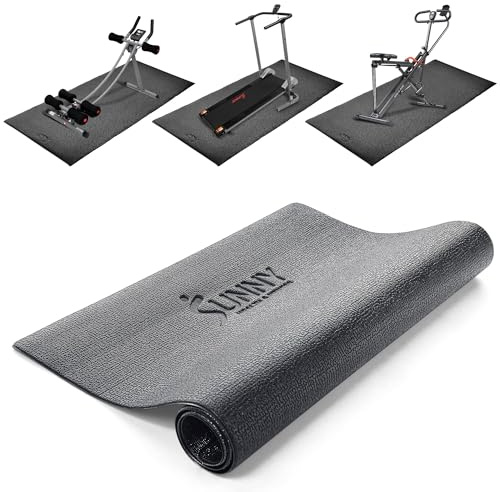 Sunny Health & Fitness Esterilla Antideslizante para Gimnasio Casa, Esterilla para Equipo de Ejercicio para Cinta de Correr, Bicicleta, Elíptica y Stepper, Esterilla para Yoga, L