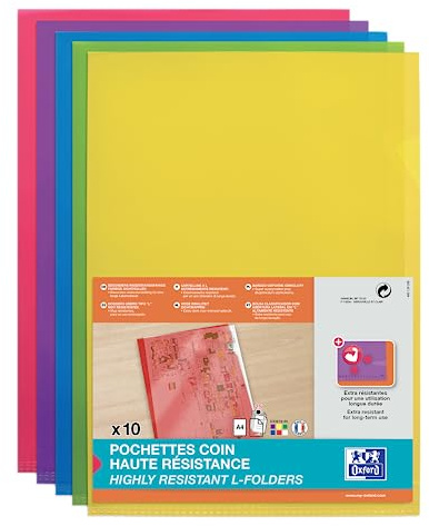 Elba 100210494 Sichthüllen, transparent, DIN A4, aus PVC, sortiert