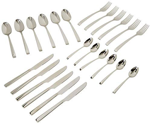 Pradel Excellence - Ménagère Izis 24 Pièces - Acier Inoxydable 18/10 - Service pour 6 Personnes - Couteaux, Fourchettes, Cuillères - Compatible Lave-Vaisselle pour Entretien Pratique