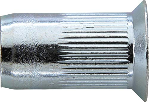 1455367 - Dadi per rivetti ciechi in acciaio dritti a testa svasata, M 5 x 7 x 13,5 mm, 500 pezzi