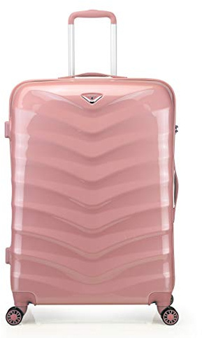 ABISTAB Verage Hartschalenkoffer Seagull 66cm (M-24-66x45x28) 68 Liter 4 Räder Rosegold TSA-Schloss, Hartschale-Reisekoffer, mittelgroß Trolley