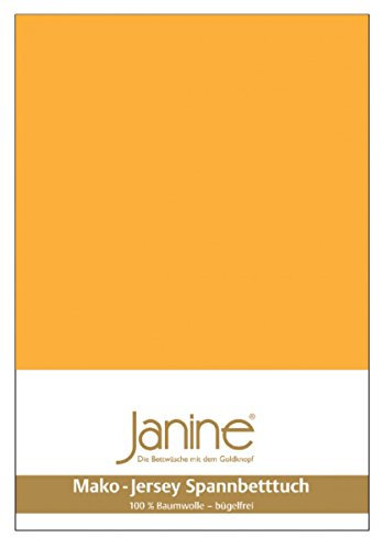 Janine Spannbettlaken Jersey 5007, Gr. 150x200 cm, Fb. 63 Sonnengelb, Mako-Jersey