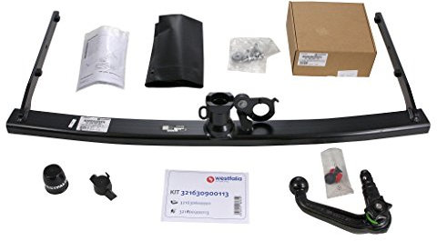 Westfalia Abnehmbare Anhängerkupplung für VW Golf 5/6 Variant (BJ 06/2007-07/2013) & Jetta (BJ 08/2005-10/2010) – Im Set mit 13-pol. fzg.-spez. Westfalia Elektrosatz