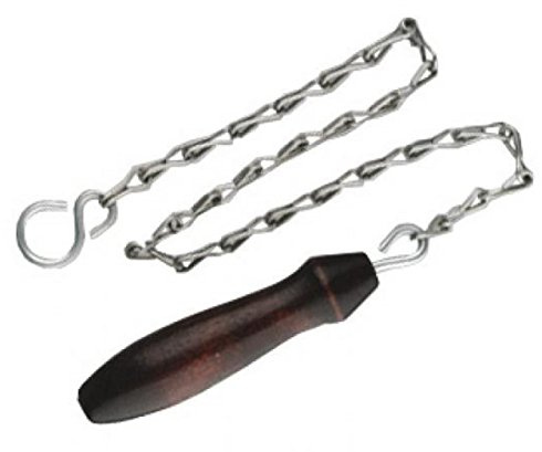 Galvanised Toilet Chain & Mahogany Pull