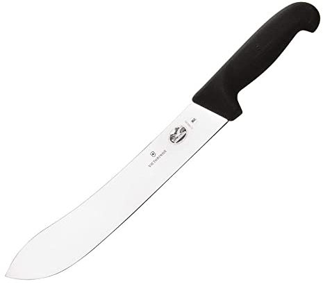 Victorinox, coltello da macellaio Fibrox, nero, lunghezza: 25 cm, 5.7403.25