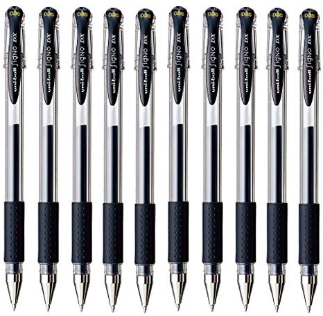 UNI-BALL um-151 Signo DX Stylo à encre gel 10 Set (Noir)