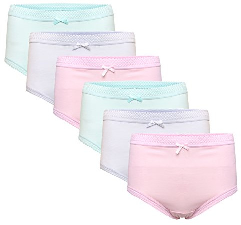 Daisy Dreamer Underwear Women 6 Pack High Waist Ladies Knickers 100% Cotton Full Coverage Maxi Briefs Pants (XOS 16-18 (44-46), Pastel)