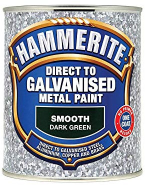 Hammerite 5097053 750ml Direct to Galvanised Metal Paint - Dark Green