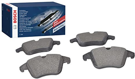 Bosch BP1118 - Brake Pads Car Front Axle - Bosch Quality - Reduced Noise and Dust - ECE-R90 Certified - Copper-Free - 1 Set of 4 Pads