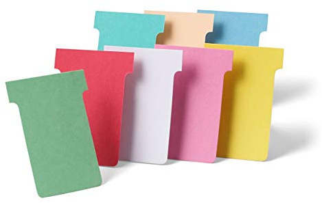 Nobo T-Card Planning Cards, Yellow, Size 4, Pack Of 100 Planning Card Re-Fills, Office Wall Planner System, 2004004