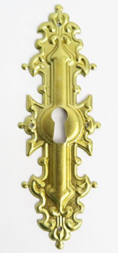 Clever-Deko Beschlag Messing Schlüsselrosette Schlüssellochrosette Schrank Schublade Schranktür antik - Stil Türbeschlag