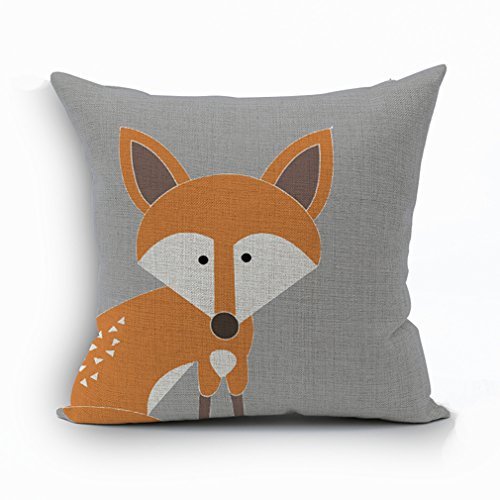 Nunubee Kissenbezug mit Tiermotiv, weich, gelb, 45cm*45cm/18*18