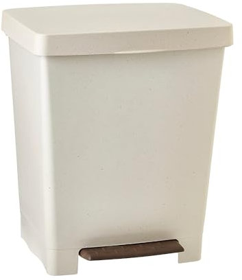 TATAY Poubelle Cuisine avec Pédale Cubik 21L - Finition Mate - Intérieur et Extérieur - Pour Sacs de 20 à 30L - Plastique 100% Recyclé Sans BPA - 33,5x30x39 cm, Ecohome
