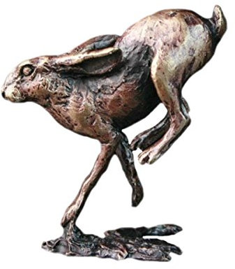 Figure in miniatura di bronzo - Lepre in esecuzione - Butler & Peach.