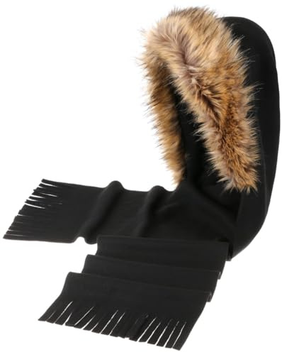 Gebeana Capuche a Echarpe Valentina Echarpe a Capuche Echarpe en Tricot (Taille Unique - Noir)