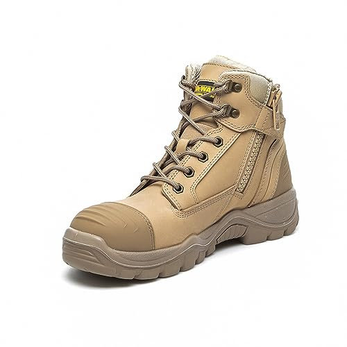 DEWALT Men's Akron Side Zip Steel Toe Safety Boot, Sand, UK11 (EU45)