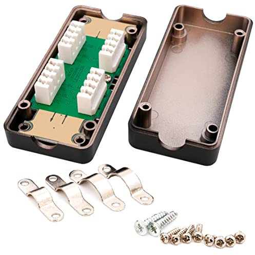 BIGtec CAT.7 LSA Verbinder Connection Box für Verlegekabel Netzwerkkabel Verbindungsmodul Verbindungsstück für Kabel CAT.5 CAT.6 CAT.7, geschirmtes Gehäuse, verbindet verlängert Installationskabel