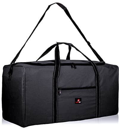Roamlite Extra Large XXL Holdall - Very Big X-L Duffle Bags for Travel, Storage or Laundry - Polyester 86cm 34 Inch x36cm x 36cm 110 litres - Black RL34K